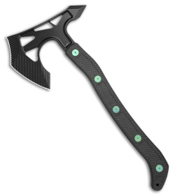 Jake Hoback Knives Ps2 Axe Carbon Fiber w/ Kydex Sheath (Green Bolts + Black SW)