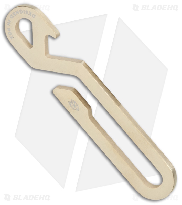 The James Brand The Hook Pocket Tool Keychain Bottle Opener - Light Gold