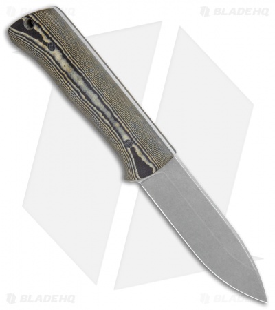 Jarosz Woodsman Fixed Blade Knife Richlite (3.75" Stonewash AEB-L)