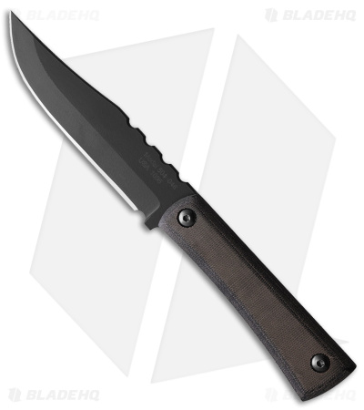 Jason Perry Blade Works Hunter Fixed Blade Knife Black Micarta (5" Black) 504