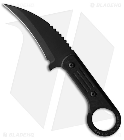 Jason Perry Blade Works Tactical Karambit Knife Black G-10 (3.6" Black)