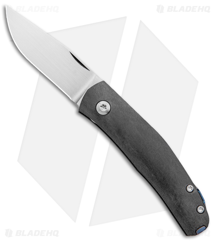 Jens Anso Knives Custom Casino Slip Joint Knife Zirconium (2.6" Satin) 