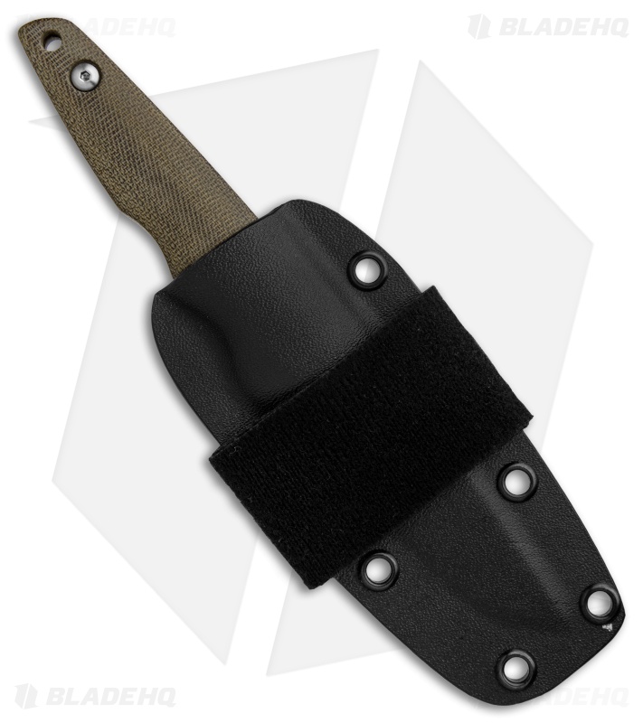 John Gray Tanto Proto Fixed Blade Knife OD Green Micarta (3.1" Mirror Camo) 