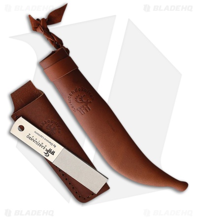 Karesuando Kniven Moose Brown Rose Birch/Reindeer Antler (3.50" Damascus)