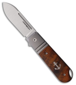 Karbon Knives Ahoy Frame Lock Knife Titanium/Ironwood (3.1" Satin)