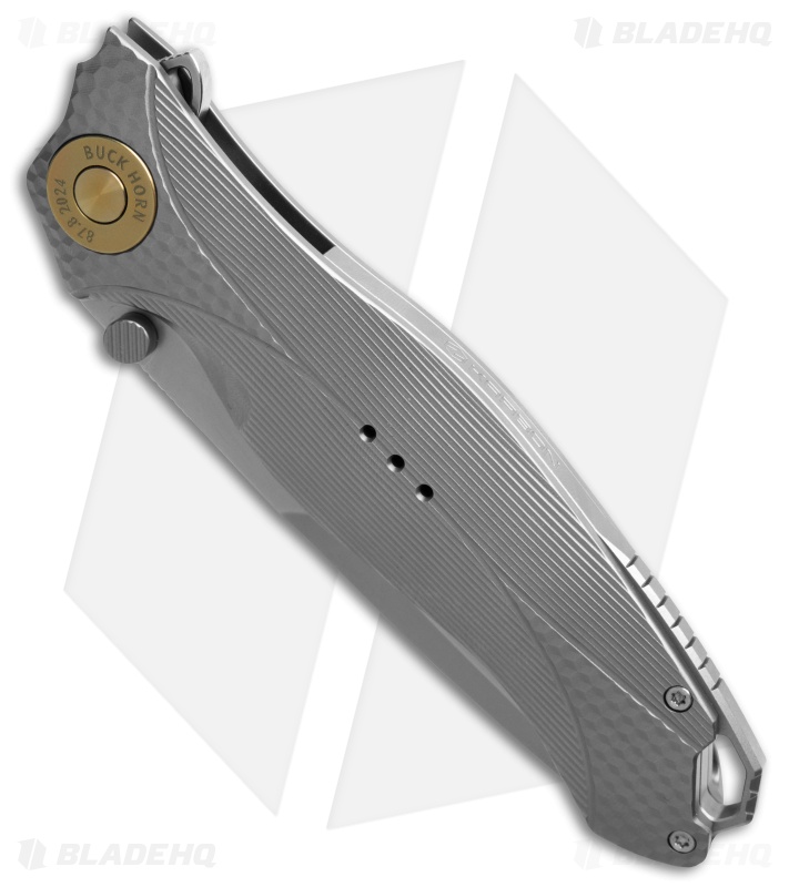 Karbon Knives Ken Onion Ketuo Buck Horn Frame Lock Knife Titanium(4" Bead Blast)