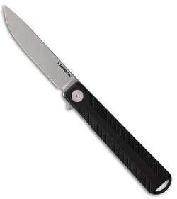 Karbon Knives Beatnik Liner Lock Knife Black Aluminum (3.25" Satin 14C28N)