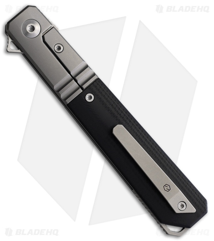 Karbon Knives Flatline Frame Lock Knife Black G-10 (Satin)