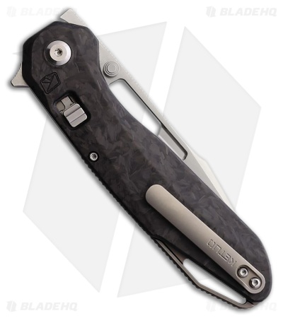 Ketuo Triad V3 Button Liner Lock Knife Shred Carbon Fiber (3.14" BB)