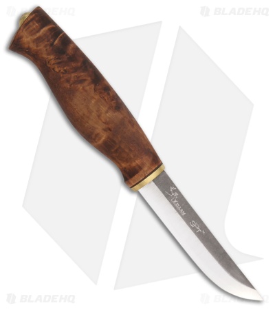 Kellam Knives Wolverine Fixed Blade Knife Stained Curly Birch (3.75" Satin)