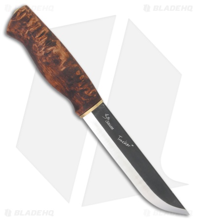 Kellam Knives Tracker Fixed Blade Knife Stained Curly Birch (5.75" Satin)