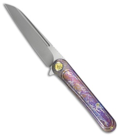 Kubey Knives Dandy Frame Lock Knife Flame Ti BB