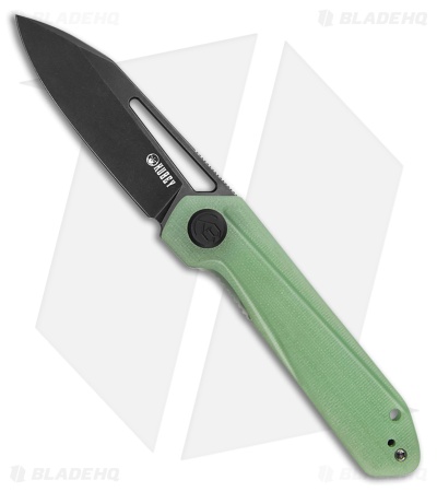 Kubey Royal Liner Lock Knife Jade G-10 Black D2