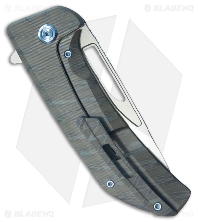 Kubey Knives Hyperion Frame Lock Knife Micro Mill Flamed Ti (3.5" Bead Blast)