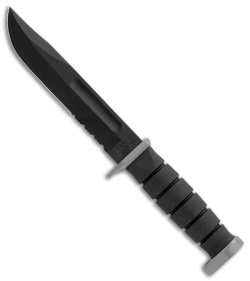 Ka-Bar Extreme Fighting/Utility Knife Black Kraton (7" Black Serr) 