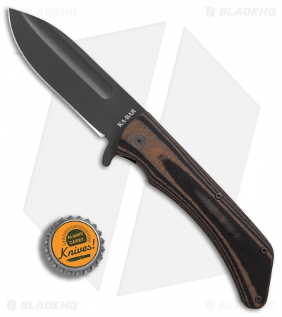 Ka-Bar Mark 98 Liner Lock Knife Black/Brown G-10 (3.5" Gray) 3066
