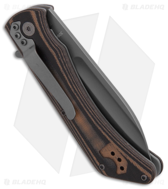 Ka-Bar Mark 98 Liner Lock Knife Black/Brown G-10 (3.5" Gray) 3066