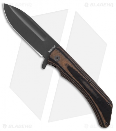 Ka-Bar Mark 98 Liner Lock Knife Black/Brown G-10 (3.5" Gray) 3066