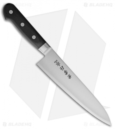 Kanetsune Gyutou Chef's Kitchen Knife  Black Wood (7" Satin) KC126