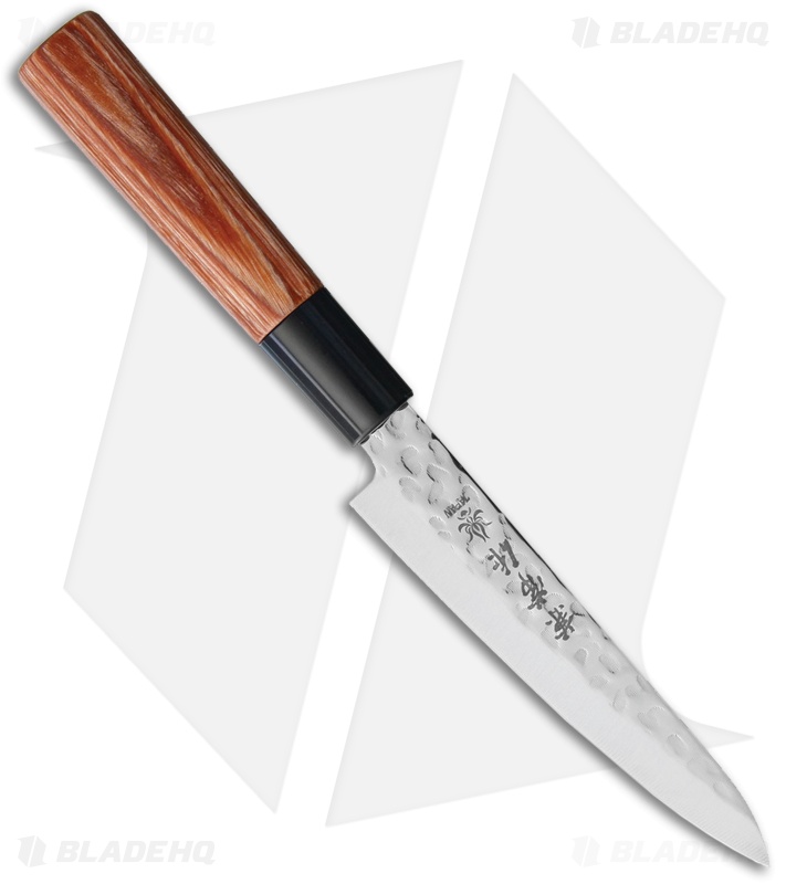 Kanetsune Petty Kitchen Knife Wood Handle (5" Hammered) KC954