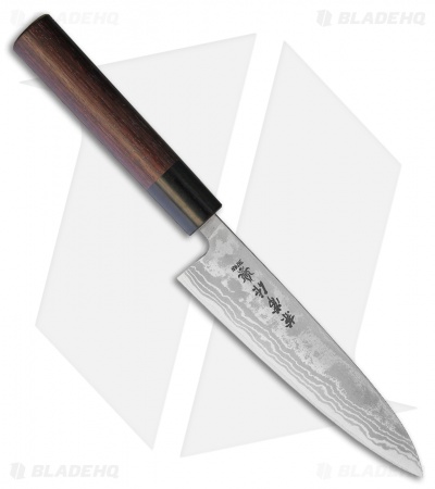 Kanetsune Petty Kitchen Knife Sandalwood (5.5" San Mai)  KC464