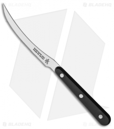 Kanetsune Tomato Slicer Kitchen Knife Black Serrated (4.10" Mirror) KC093