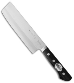 Kanetsune Usubagata Kitchen Knife Smooth Black Wood (6.25&quot; San Mai)  KC-905 | 76569