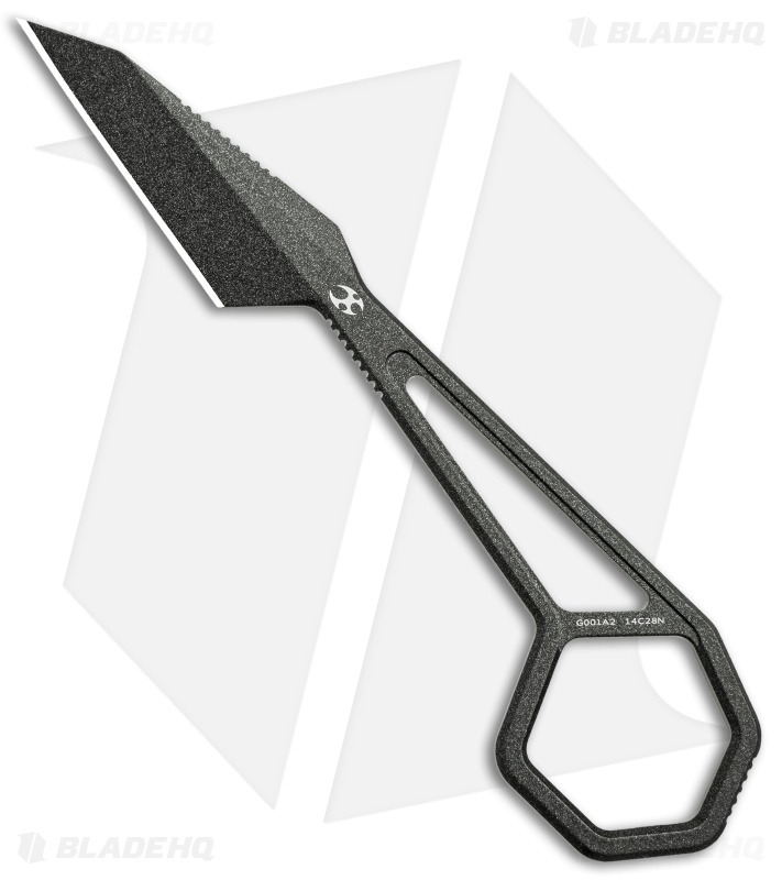 offen オッフェン 40 pointed-CROWNP MESH Kansept Ostap Hel HEX | Fixed Neck Knife | Dark Gray - Blade HQ