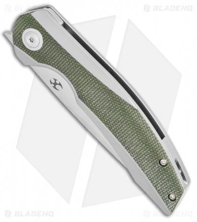Kansept Knives Accipiter Frame Lock Knife Titanium/Green Micarta (3.5" SW)