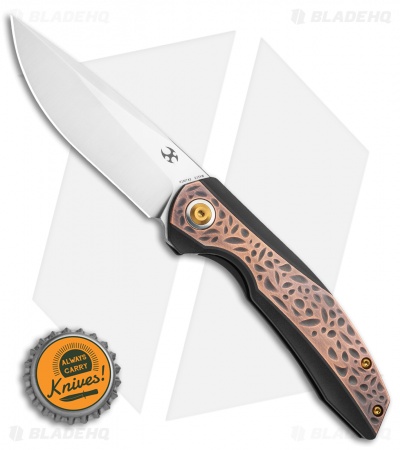 Kansept Knives Accipiter Frame Lock Knife Patina Copper (3.5" SW)