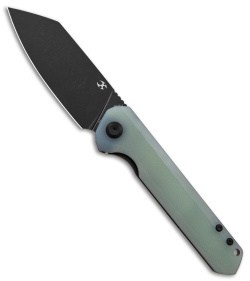 Kansept Knives Bulldozer Liner Lock Flipper Knife Jade G-10 (3.75" Black)