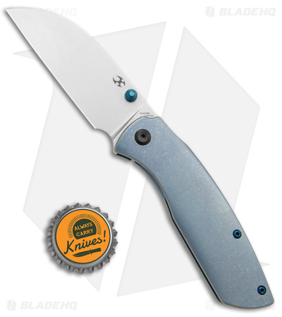 Kansept Knives Convict Frame Lock Knife Blue Titanium (3.3" SW) K1023B2