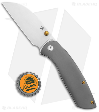 Kansept Knives Convict Frame Lock Knife Gray Titanium (3.3" SW) K1023B1