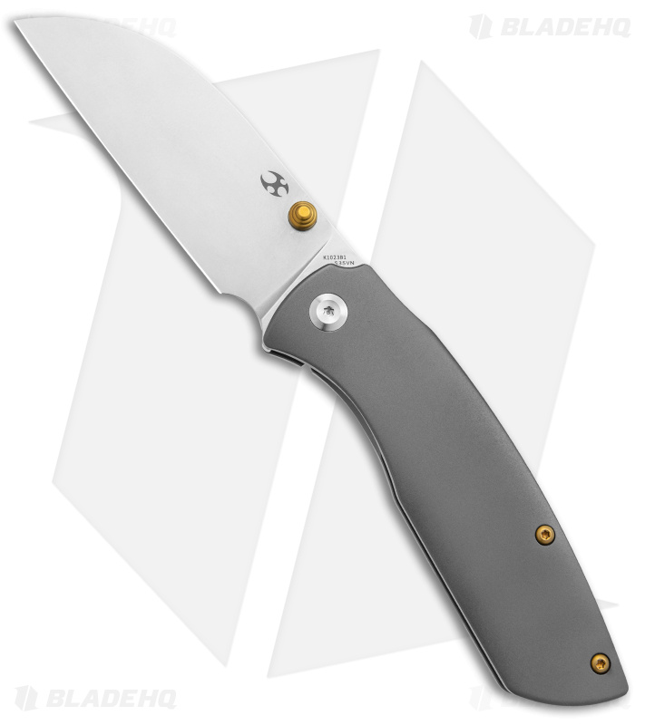Kansept Knives Convict | Frame Lock Knife | Gray Titanium - Blade HQ