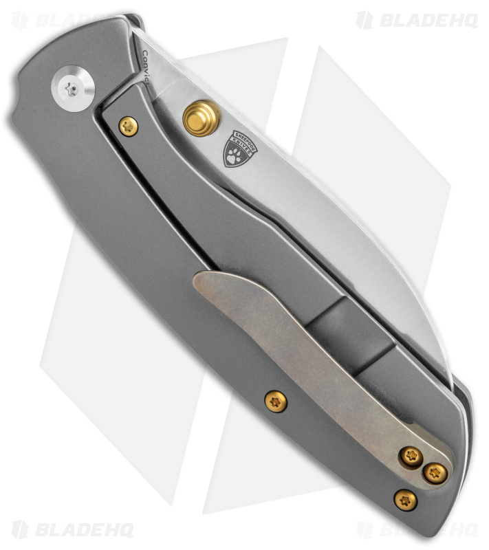 Kansept Knives Convict Frame Lock Knife Gray Titanium (3.3" SW) K1023B1