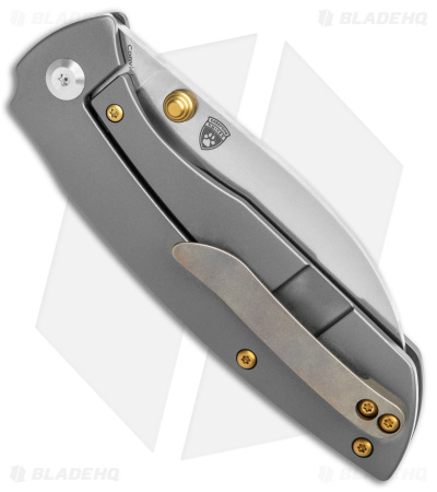 Kansept Knives Convict Frame Lock Knife Gray Titanium (3.3" SW) K1023B1