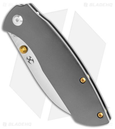 Kansept Knives Convict Frame Lock Knife Gray Titanium (3.3" SW) K1023B1