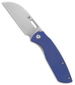 Kansept Knives Convict Liner Lock Knife Blue G-10 (3.4" Stonewash)