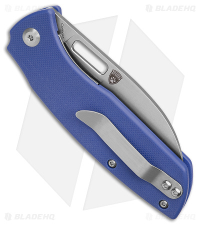 Kansept Knives Convict Liner Lock Knife Blue G-10 (3.4" Stonewash)