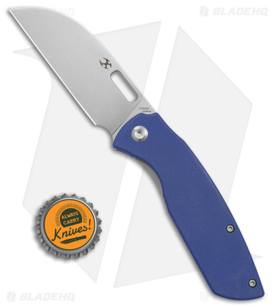 Kansept Knives Convict Liner Lock Knife Blue G-10 (3.4" Stonewash)