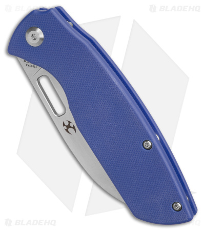 Kansept Knives Convict Liner Lock Knife Blue G-10 (3.4" Stonewash)