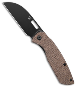 Kansept Knives Convict Liner Lock Knife Brown Micarta (3.4" Black)