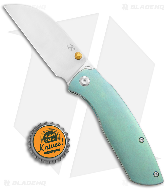 Kevät 様 Kansept Knives Convict | Green Titanium | Frame Lock Knife - Blade HQ