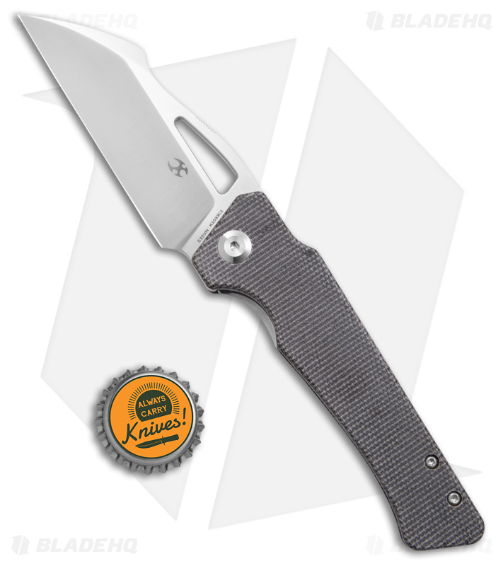 Kansept Knives Egress Liner Lock Knife Black Micarta (3.8" Satin) 