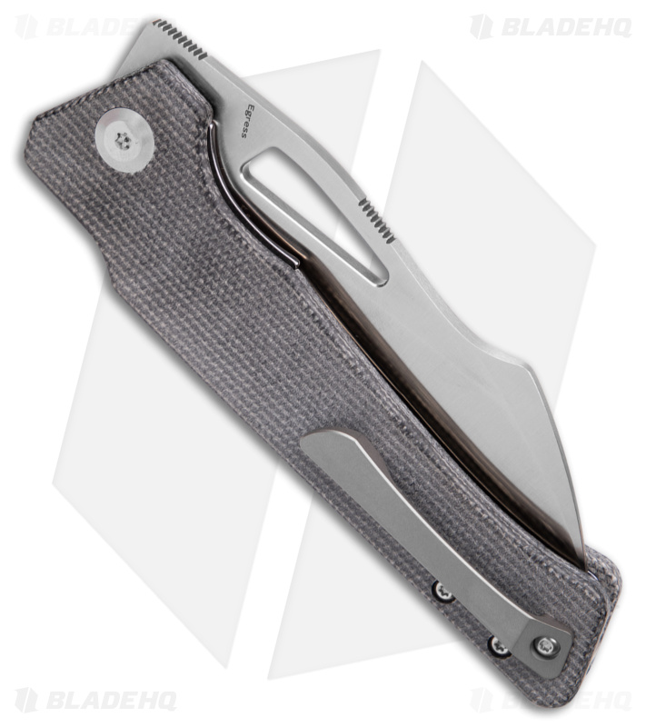 Kansept Knives Egress Liner Lock Knife Black Micarta (3.8" Satin) 