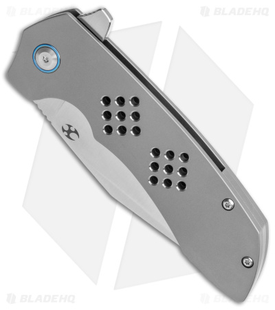 Kansept Entity Frame Lock Knife Bead Blast Titanium (3.5" Satin S35VN) K1036B1