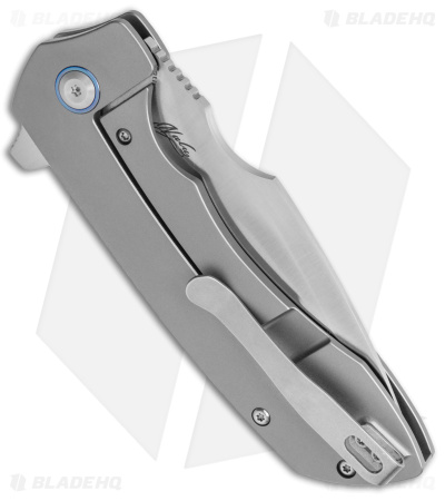 Kansept Entity Frame Lock Knife Bead Blast Titanium (3.5" Satin S35VN) K1036A1