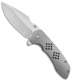 Kansept Entity Frame Lock Knife Bead Blast Titanium (3.5" Satin S35VN) K1036A1