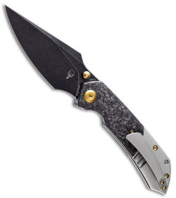 Kansept Greg Schob Fenrir Liner Lock Knife Carbon Fiber/Ti (3.4" Black SW)