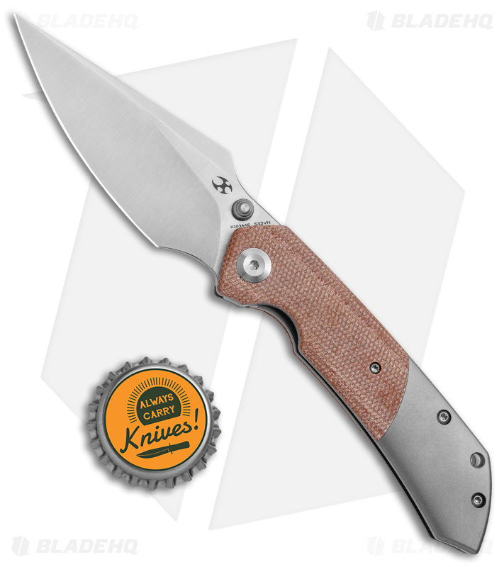 Kansept Knives Fenrir - Liner Lock Knife | Brown Micarta/Ti | Blade HQ